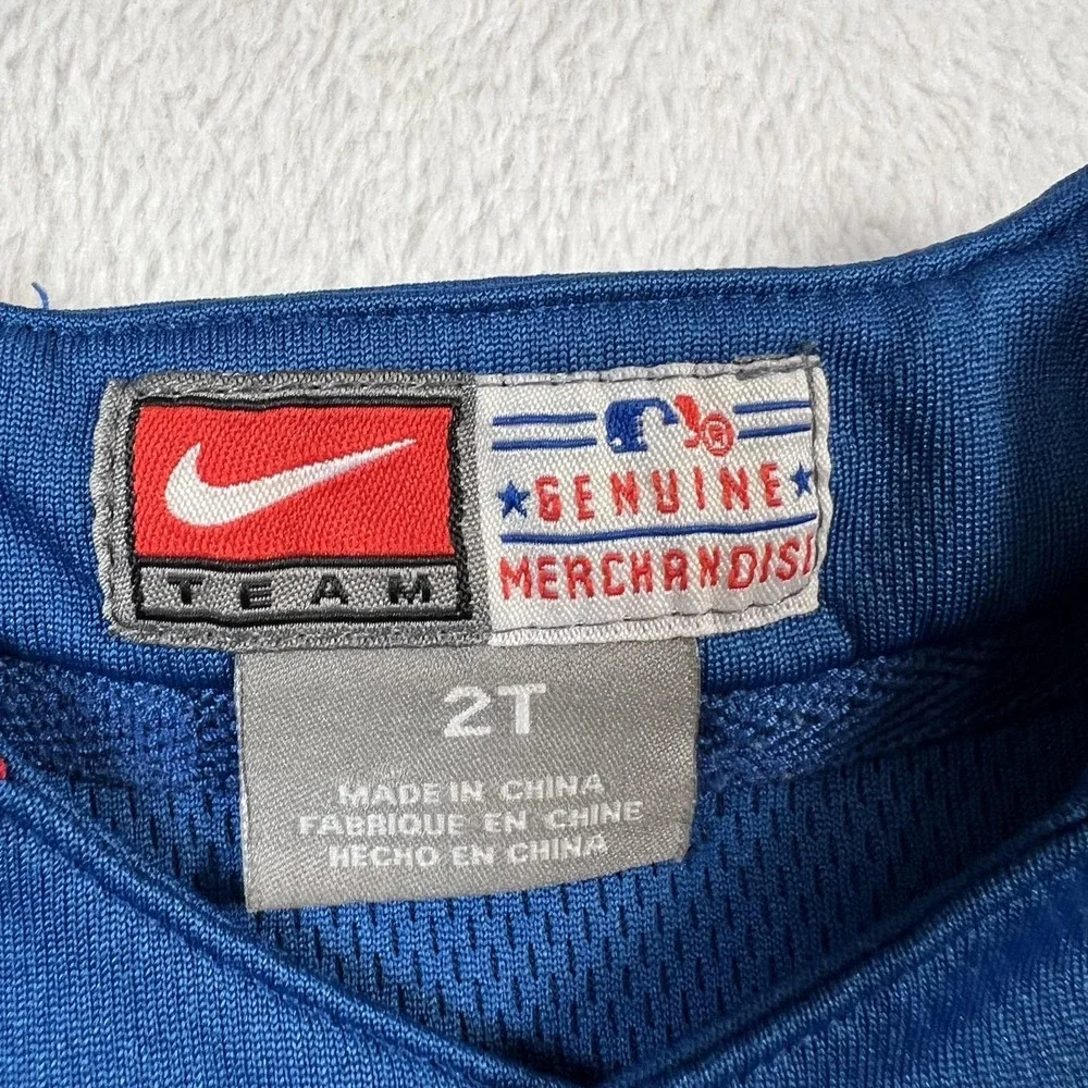 Chicago Cubs Jersey Boys Toddler 2T Blue MLB Baseball Nike Button Front